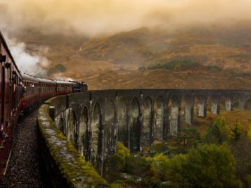 train on railway at daytime